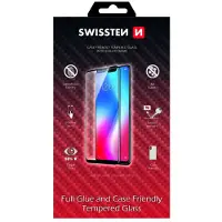 Swissten Cadre en verre couleur pour iPhone X/XS - Noir (Apple iPhone X, Apple iPhone XS), Téléphone portable : film de protection, Noir