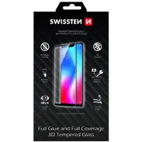 Swissten Verre 3D à adhérence totale ultra résistant pour iPhone 12 Pro Max - Noir (Apple iPhone 12 Pro Max), Téléphone portable : film de protection, Noir