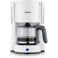 Severin cafetière 10 tasses 1.25 litres 1000W verseuse en verre blanche KA 4816
