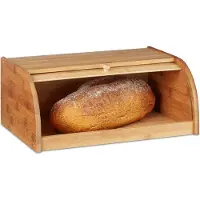 Relaxdays Brotkasten, Stockage du pain, Marron
