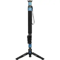 Sirui P-424FS Monopode de fibre de carbone 63 " Monopode professionnel pour les cameras monopodes legers avec pieds 4 sections 360 Panorama modu