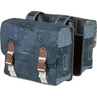 Basil Sacoche Vélo Arrière Boheme Double Bag - Bleu