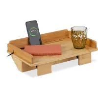 Relaxdays Tablette de lit (38 x 26 x 11 cm)