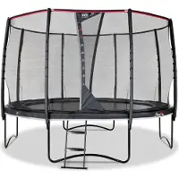 Exit PeakPro Trampoline ø366cm – Sur pieds – Rond – Trampoline de Jardin – pour Enfants – Noir