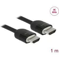 DeLOCK Premium Premium Highspeed avec Ethernet Câble HDMI avec Ethernet (1 m), Câble vidéo, Noir