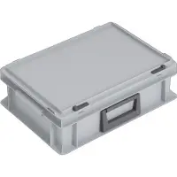 Lockweiler Valise en plastique 10l polypropylène avec 1 poignée L400xl300xH133mm gris empilable - PC10-139210110118