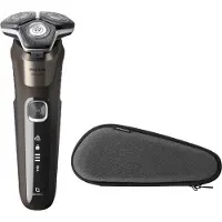 Philips SHAVER Series 5000 S5886/30, Rasoir rotatif, Noir, Brun, Boutons, LED, Batterie / USB, Lithium-Ion (Li-Ion)