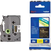 Brother TZe-344 - (18 mm) - Or sur noir - Ruban