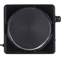 Esperanza Plaque de cuisson EKH002K, noire, scellée, 1 zone