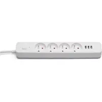Savio Multiprise 4 prises et 3 x USB-A 1 5m blanc LZ-12 (4x, PECO 7/5, 1.50 m)