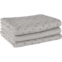 Roba Lot De 3 Couches Lavables En Coton Bio - - Lil Planet - 80x80 Cm - Gris