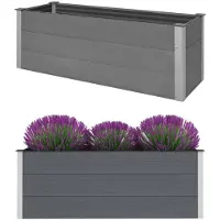 vidaXL Parterre de jardin surélevé WPC 150 x 50 x 54 cm Gris