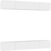 vidaXL Armoires TV 4 pcs. Blanc 100x30x30 cm Bois composite