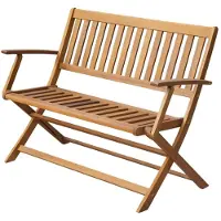 vidaXL Banc de jardin 120 cm en bois massif d'acacia