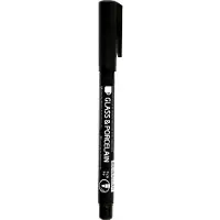 Creativ Company Stylo contour pour verre et porcelaine Noir, largeur de trait 1-3 mm
