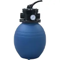 vidaXL Filtre à sable de piscine avec vanne 4 voies bleu 300 mm