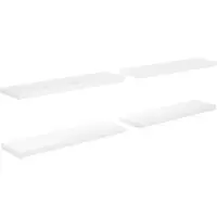 vidaXL Étagère murale flottante 4 pcs Blanc brillant 90x23,5x3,8cm MDF