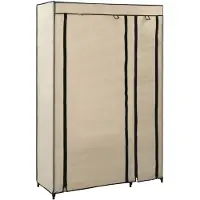 vidaXL Armoire pliante crème 110x45x175 cm Tissu