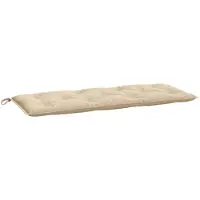 vidaXL Coussin pour banc de jardin Beige 120x50x7 cm Tissu Oxford