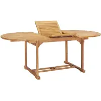 vidaXL Table de jardin à rallonges 150-200x100x75 cm en teck massif