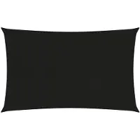 vidaXL Voile d'ombrage 160 g/m² Noir 4x6 m PEHD