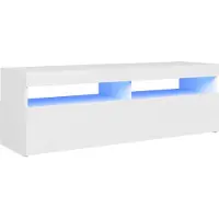 vidaXL - Armoire TV - avec - Eclairage LED - 120x35x40 - cm - blanc