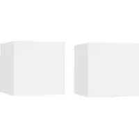 vidaXL Armoires murales TV 2 pcs. Blanc 30,5x30x30 cm