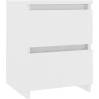 vidaXL Table de chevet Blanc 30 x 30 x 40 cm Bois d'ingénierie