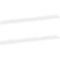 vidaXL Étagères murales 2 pcs Blanc 100x9x3 cm