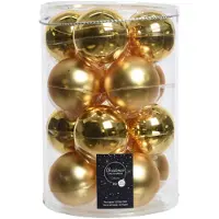 Décoris Boules de Noël Verre Brillant, Mat Mixte D8Cm