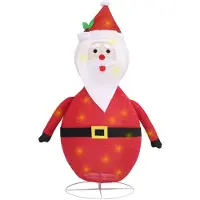 vidaXL Décoration de Noël Père Noël LED Tissu de luxe 120 cm