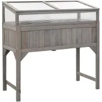 vidaXL Lit surélevé avec serre 110x54x120 cm Sapin massif