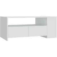 vidaXL Table basse blanche 102x55x42 cm Bois composite