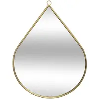 Atmosphera Miroir mural en métal en forme de Goutte 28 x 39 cm