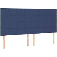 vidaXL Têtes de lit 4 pcs. Bleu 90x5x78/88 cm Tissu
