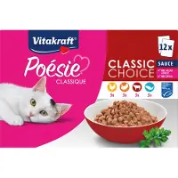 Vitakraft Poésie Classique Classic Choice pâtées en sauce pour chat (12 x 85 g)