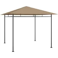 vidaXL gazebo 3x3x2,7 m Taupe 180 g/m²