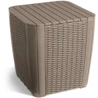 Allibert Table de jardin Luzon Flat - 39 x 39 x 42,5 cm - cappuccino