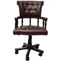 vidaXL Chaise de bureau pivotante Marron