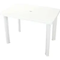 vidaXL Table de jardin blanche 101 x 68 x 72 cm plastique