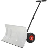 vidaXL Chasse-neige manuel avec roues 100 x 44 cm
