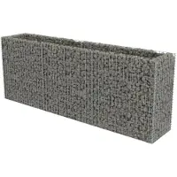vidaXL Lit surélevé à gabion Acier galvanisé 270x50x100 cm