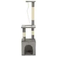 vidaXL Arbre à chat avec griffoirs en sisal 109 cm Gris