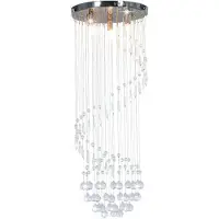 vidaXL Deckenlampe mit Kristallperlen Spiral G9 Silberfarben (en anglais)