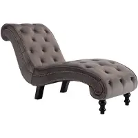 vidaXL Chaise longue en velours gris, 248609 HangarStore.cz