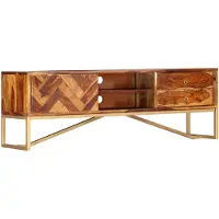vidaXL Armoire TV 140x30x45 cm en bois massif d'acacia