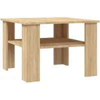 vidaXL Table basse en chêne Sonoma 60x60x42 cm Matériau dérivé du bois