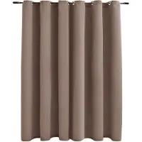 vidaXL Rideau occultant avec anneaux en métal Taupe 290x245 cm