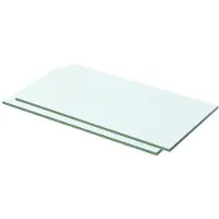 vidaXL Panneaux d'étagère 2 pcs Verre Transparent 50 x 20 cm