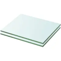 vidaXL Panneaux d'étagère 2 pcs Verre Transparent 20 x 20 cm